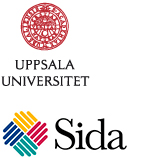 Logotypes: Uppsala University and Sida