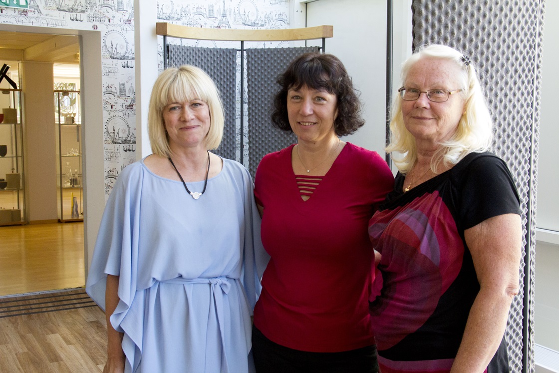 Forskningssjuksköterskorna Yvonne Pantzar, Beate König och Birgitta Ek från Forum Sydost.