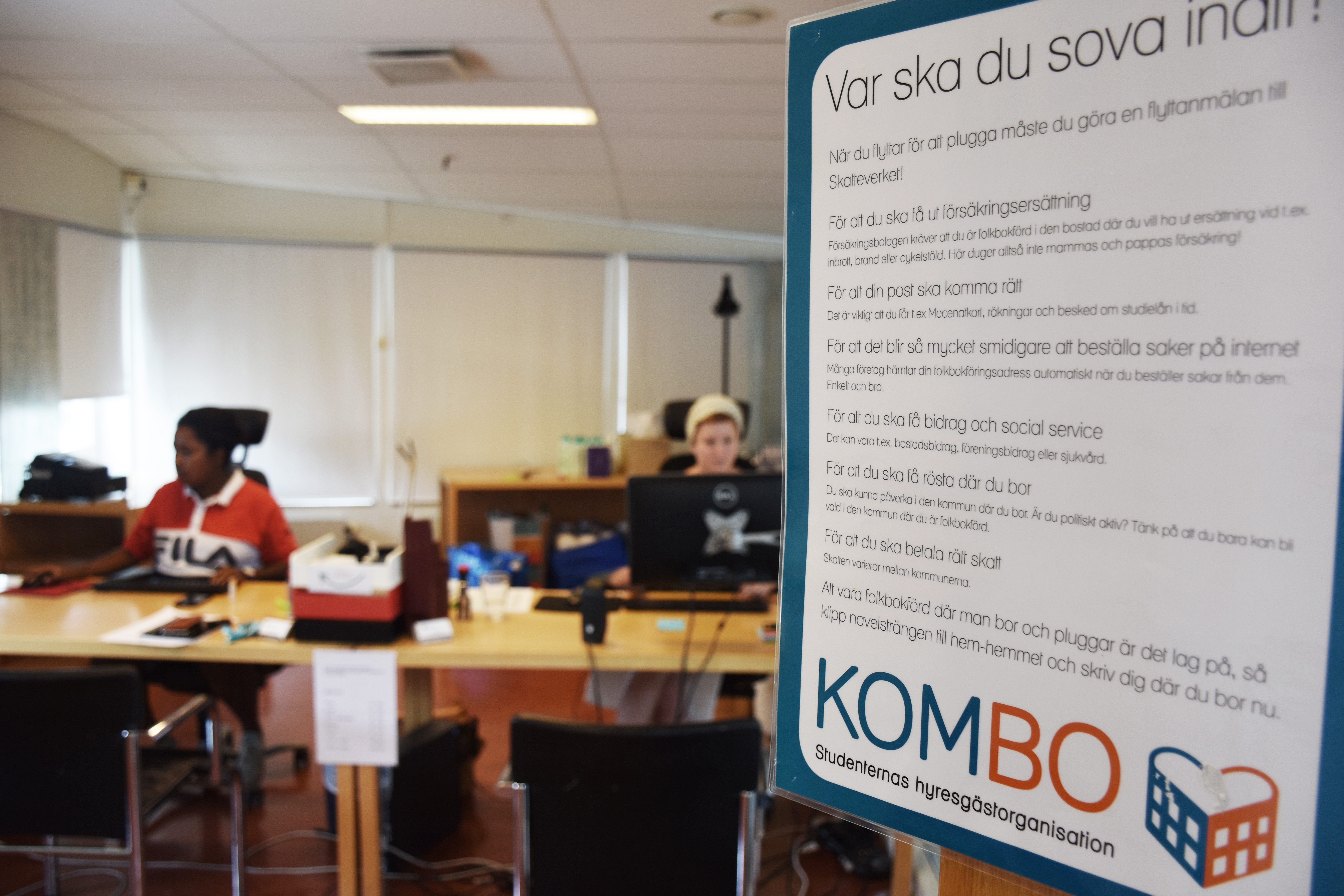 Studentkårernas hyresgästorganisation KOMBO:s lokaler på Linköpings universitet