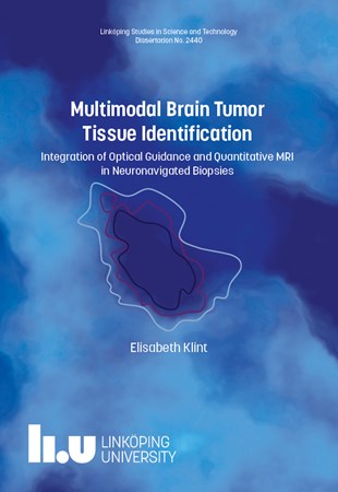 Cover of publication 'Multimodal Brain Tumor Tissue Identification: Integration of Optical Guidance and Quantitative MRI in Neuronavigated Biopsies'