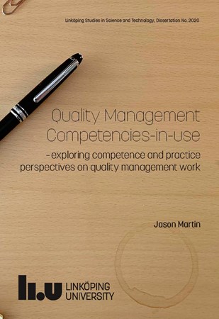 Omslag för publikation 'Quality Management Competencies-in-use: exploring competence and practice perspectives on quality management work'
