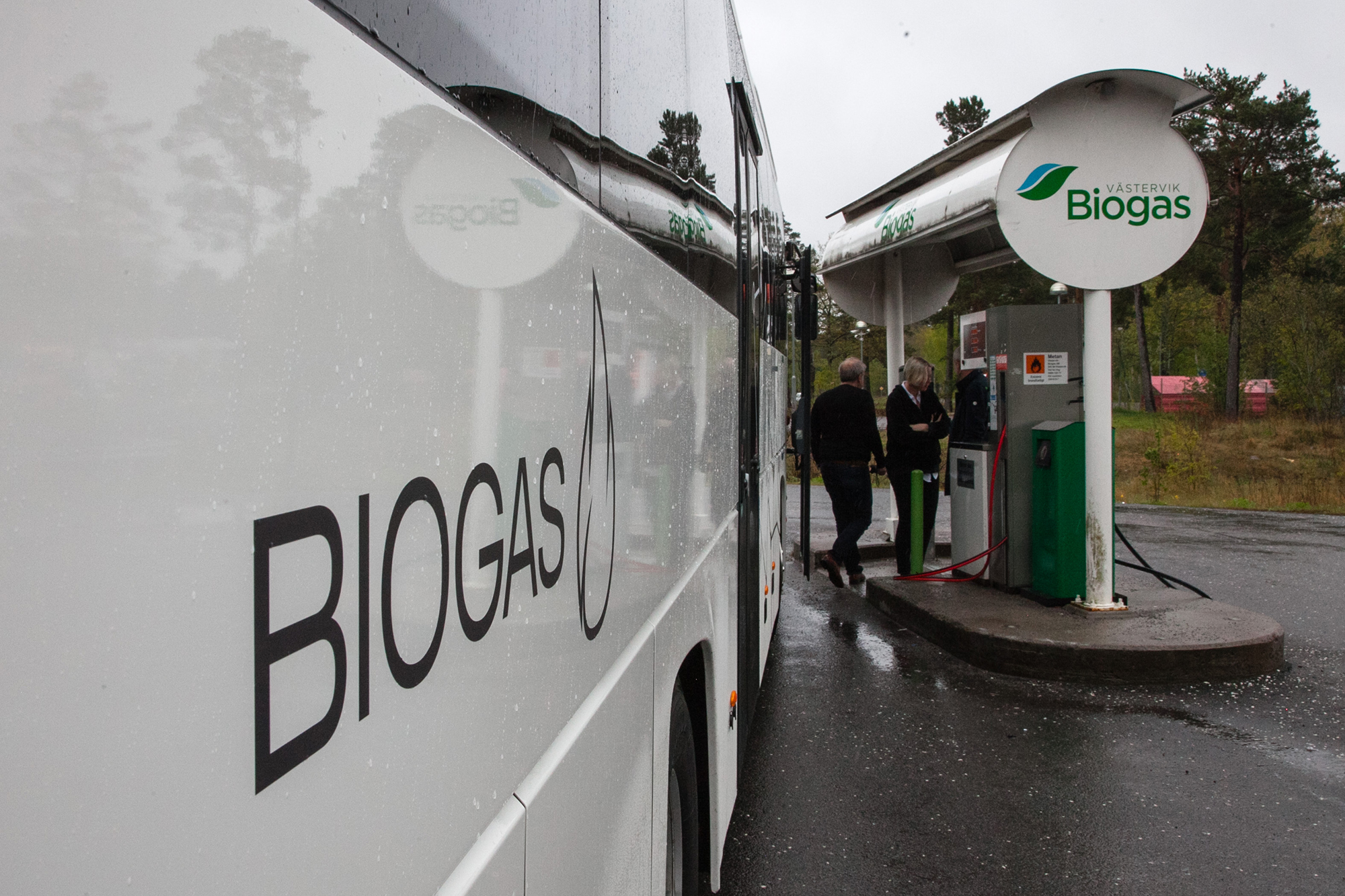 Tankning av biogas i Västervik