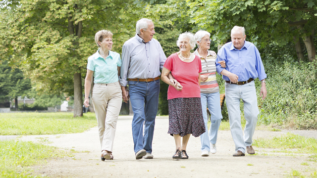 Äldre på promenad / Elderly people tale a walk