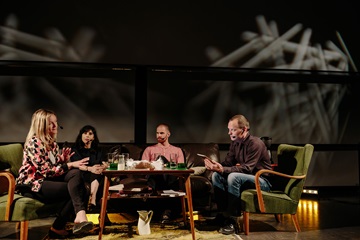 Lena Miranda, Elnaz Baghlanian, Erik Byrenius och moderator Marcus Höök, Career talks 2016