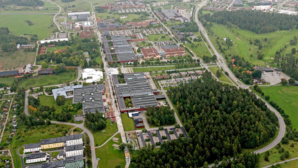 Flygfoto över Linköpings universitet