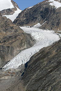 Fronten av en glaciär