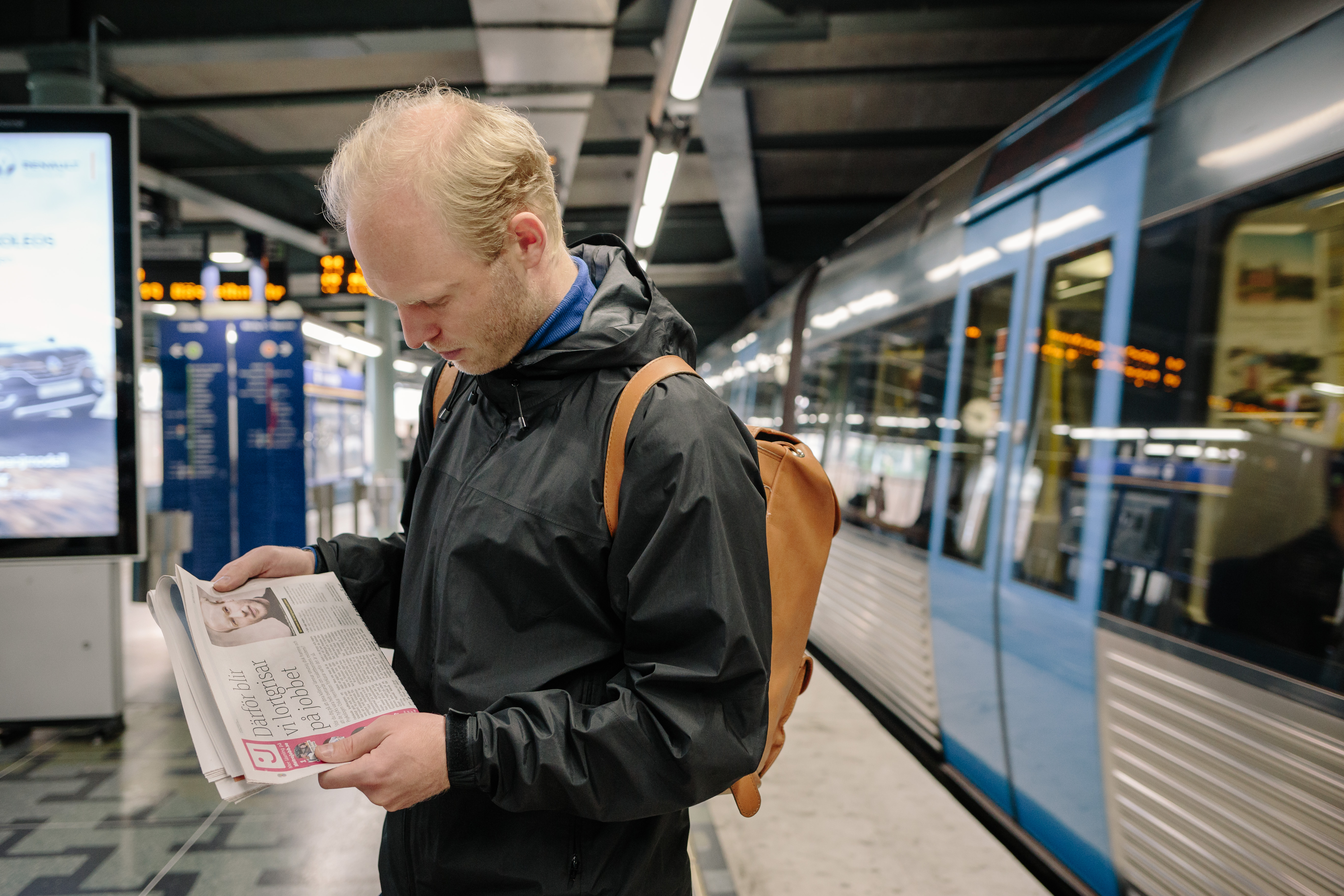 Oskar Henrikson i tunnelbanan