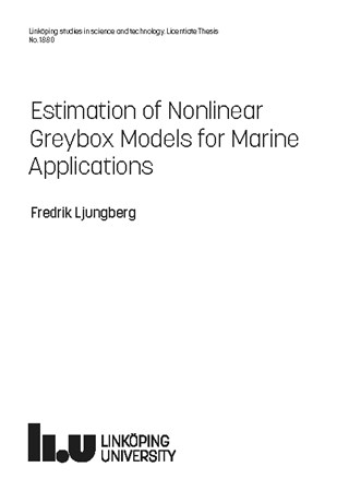 Cover of publication 'Estimation of Nonlinear Greybox Models for Marine Applications'