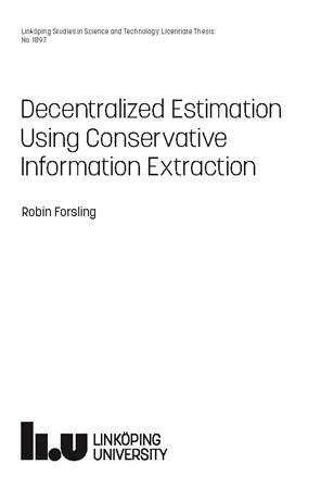 Cover of publication 'Decentralized Estimation Using Conservative Information Extraction'