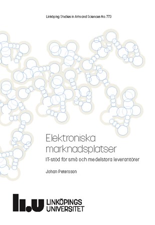 Omslag för publikation 'Electronic marketplaces: IT-support for small and medium-sized suppliers'