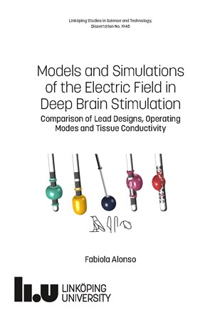 Cover of publication 'Models and Simulations of the Electric Field in Deep Brain Stimulation: Comparison of Lead Designs, Operating Modes and Tissue Conductivity'