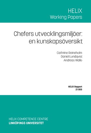 Omslag för publikation 'Chefers utvecklingsmiljöer: en kunskapsöversikt'