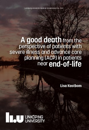 Omslag för publikation 'A good death from the perspective of patients with severe illness and advance care planning (ACP) in patients near end-of-life'