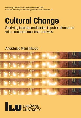 Cover of publication 'Cultural change: Studying social interdependencies in public discourse with computational text analysis'