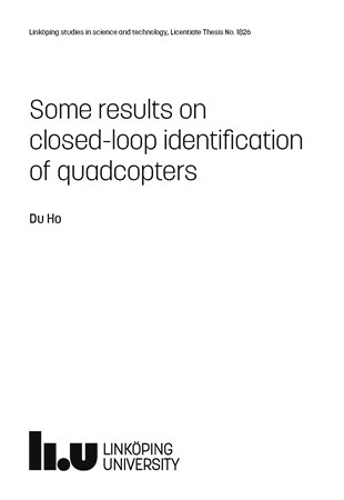 Cover of publication 'Some results on closed-loop identification of quadcopters'