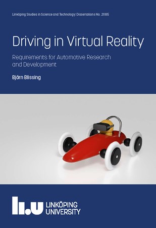 Omslag för publikation 'Driving in Virtual Reality: Requirements for automotive research and development'