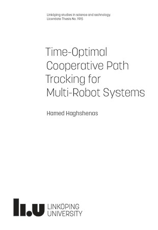 Cover of publication 'Time-Optimal Cooperative Path Tracking for Multi-Robot Systems'