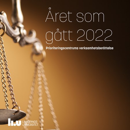 Omslag för publikation 'Året som gått 2022: Prioriteringscentrums verksamhetsberättelse'