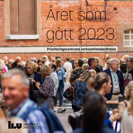 Omslag för publikation 'Året som gått 2023: Prioriteringscentrums verksamhetsberättelse'