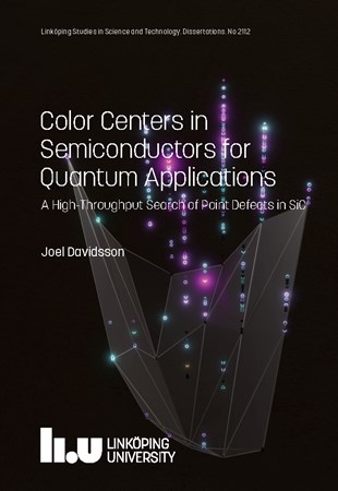 Cover of publication 'Color Centers in Semiconductors for Quantum Applications: A High-Throughput Search of Point Defects in SiC'
