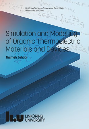 Cover of publication 'Simulation and Modelling of Organic Thermoelectric Materials and Devices'