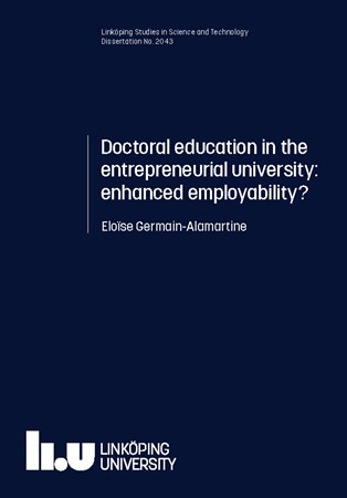 Cover of publication 'Doctoral education in the entrepreneurial university: enhanced employability?'