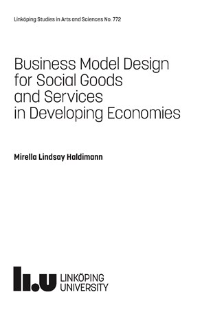 Omslag för publikation 'Business Model Design for Social Goods and Services in Developing Economies'