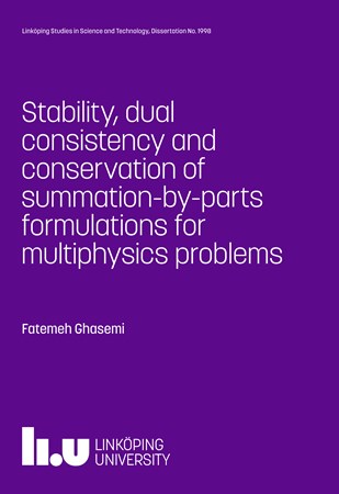 Cover of publication 'Stability, dual consistency and conservation of summation-by-parts formulations for multiphysics problems'