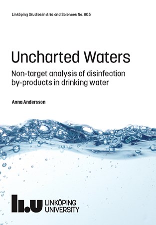 Omslag för publikation 'Uncharted Waters: Non-target analysis of disinfection by-products in drinking water'