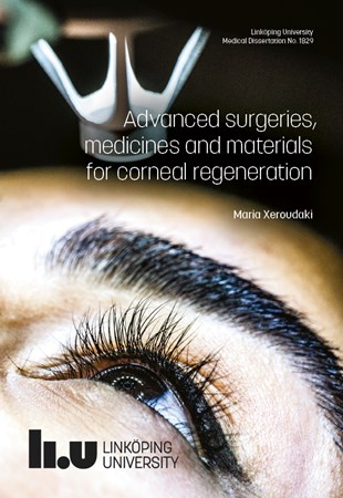 Omslag för publikation 'Advanced surgeries, medicines and materials for corneal regeneration'