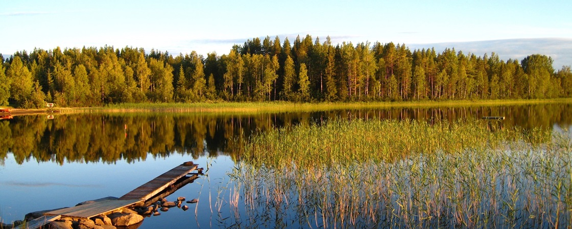 Bilden visar en sjö. Picture on a lake