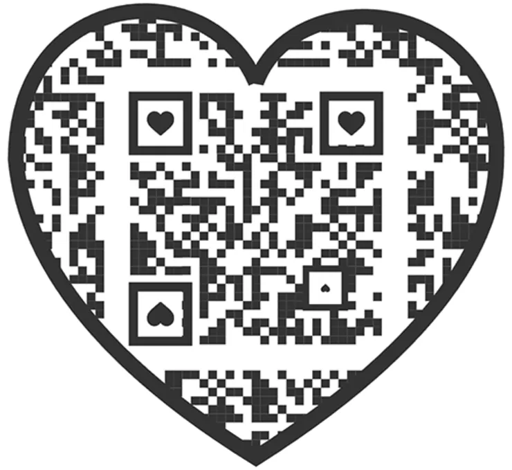 qr code in the shape of heart