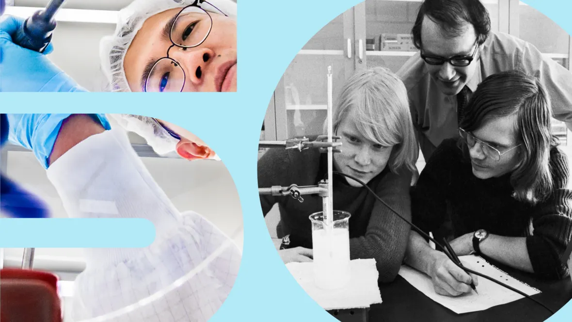 Bilder tittar fram genom siffran 50