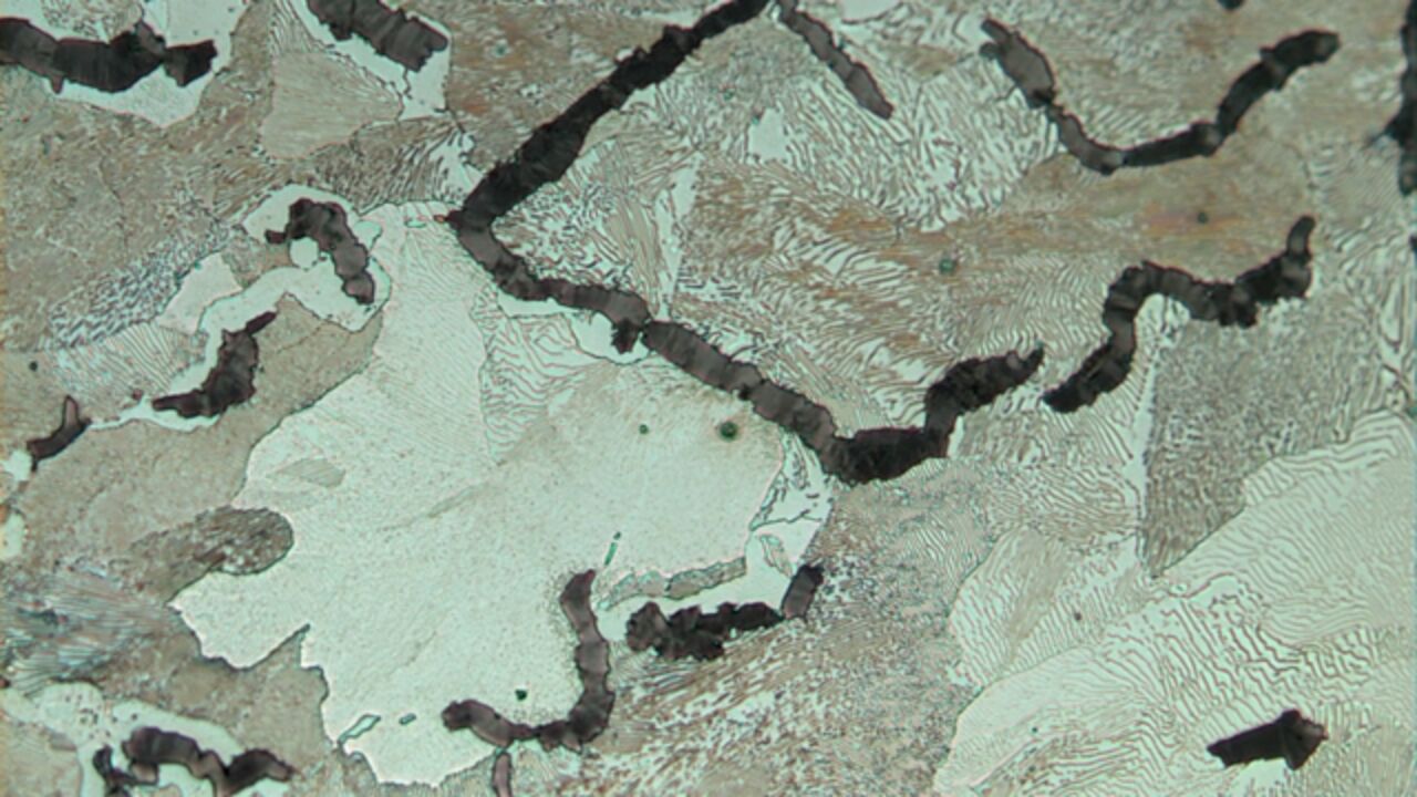 Mikrostruktur av stål.