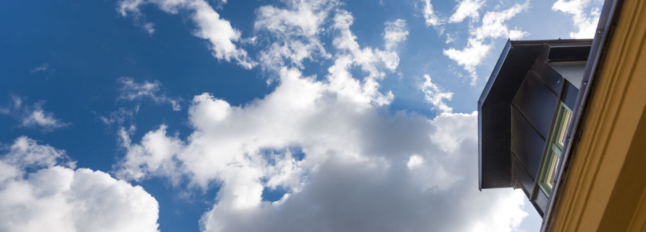 clouds and roof