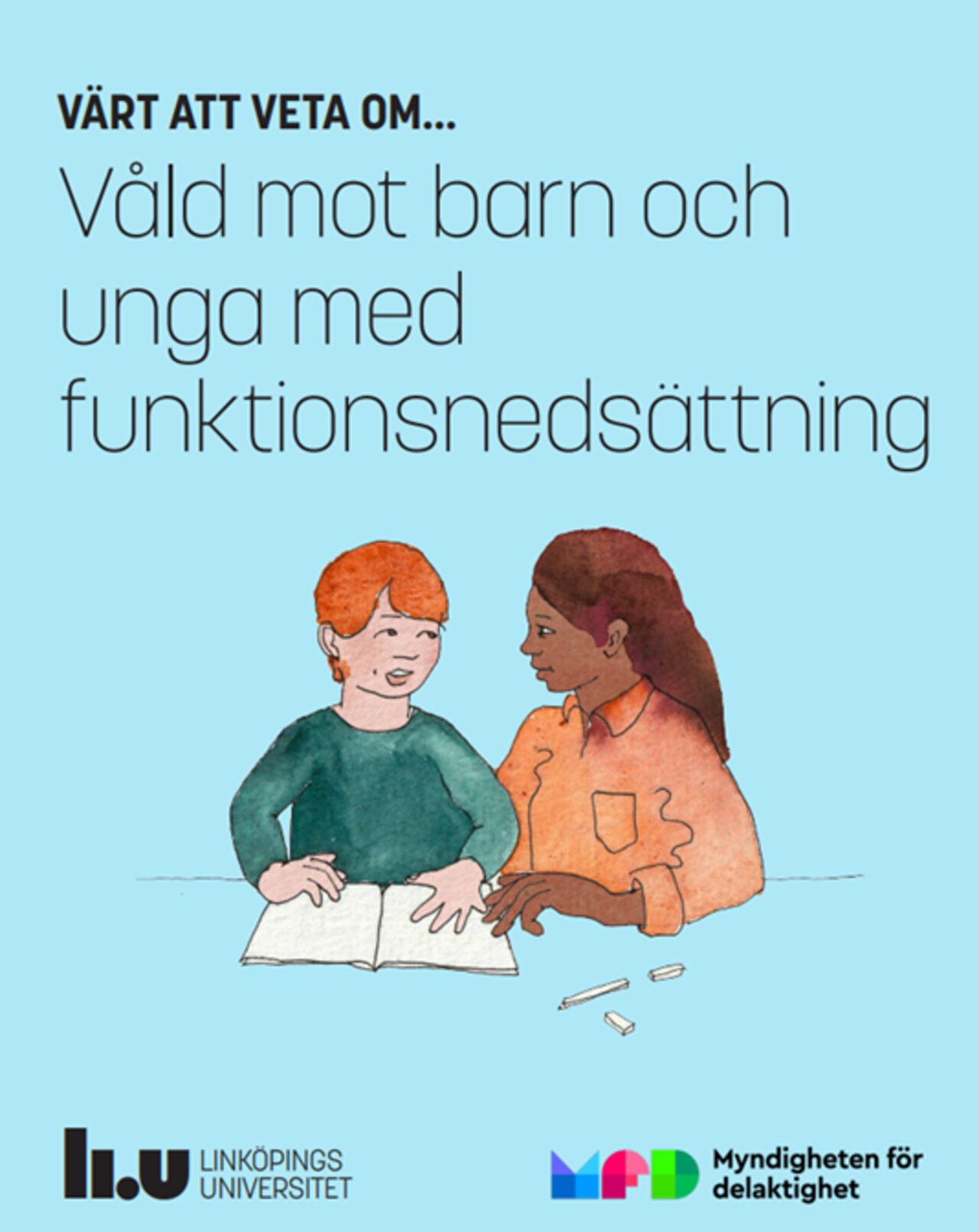 Framsidan broschyr våld mot barn och unga