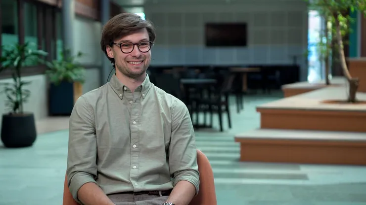 länk till inspelad intervju med Johan Olsson, student på Civilekonomprogrammet