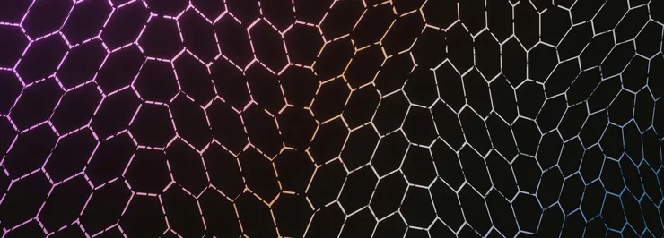 Graphic pattern of hexagons