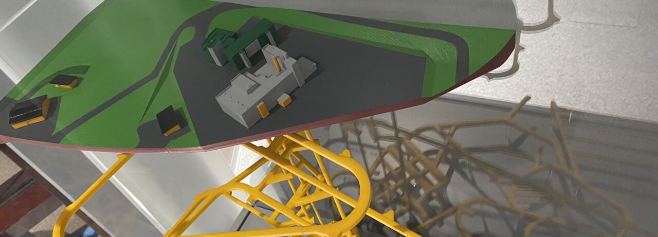 A model showing the final disposal of nuclear waste