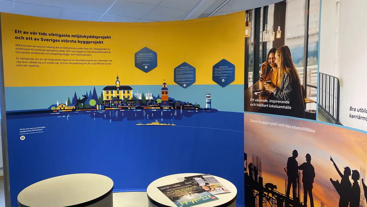 An exhibition booth on nuclear diplomacy