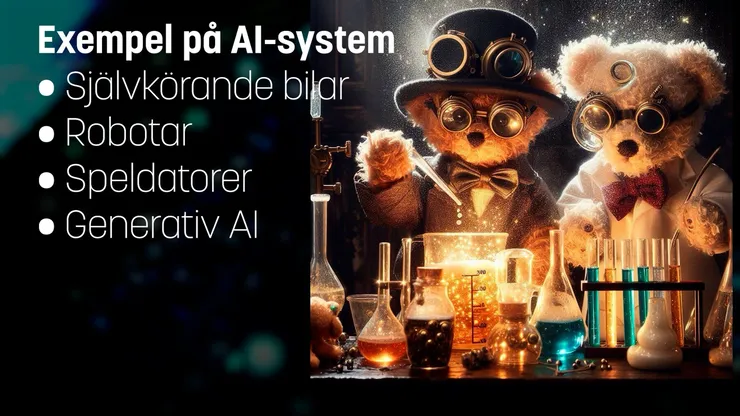 Två nallar i ett labb