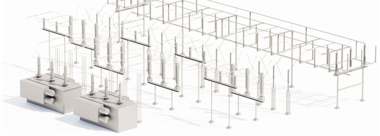 CAD model av ställverk.