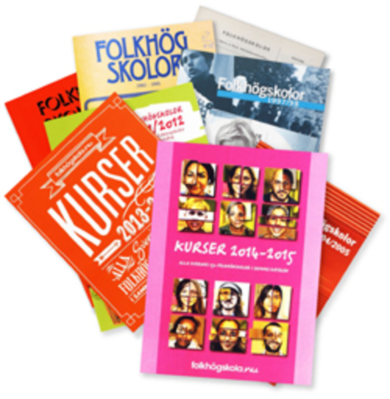 Folkhögskolors kurskataloger.