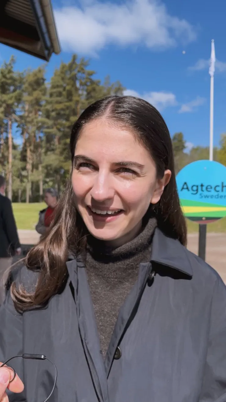Kvinna i videointervju.