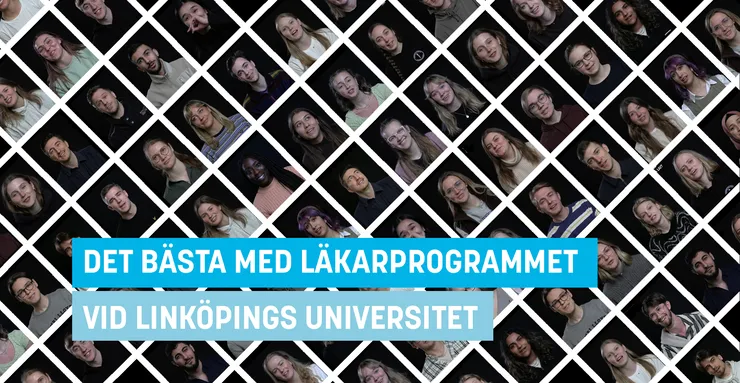 Ett collage med läkarstudenter vid Linköpings universitet