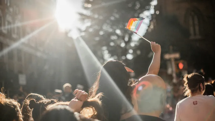 pride-flagga i folkmängd