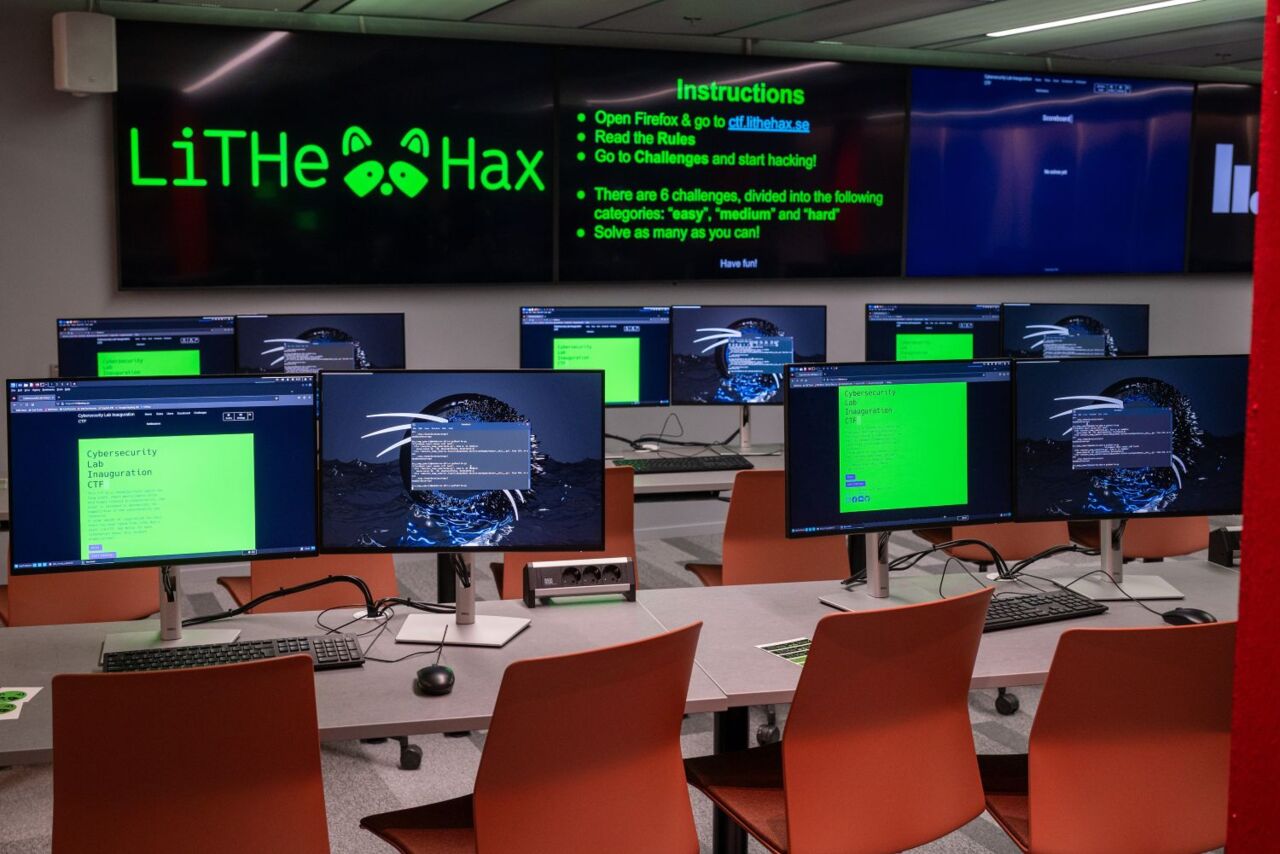 Computer screens showing instructions to an exercise in cybersecurity.