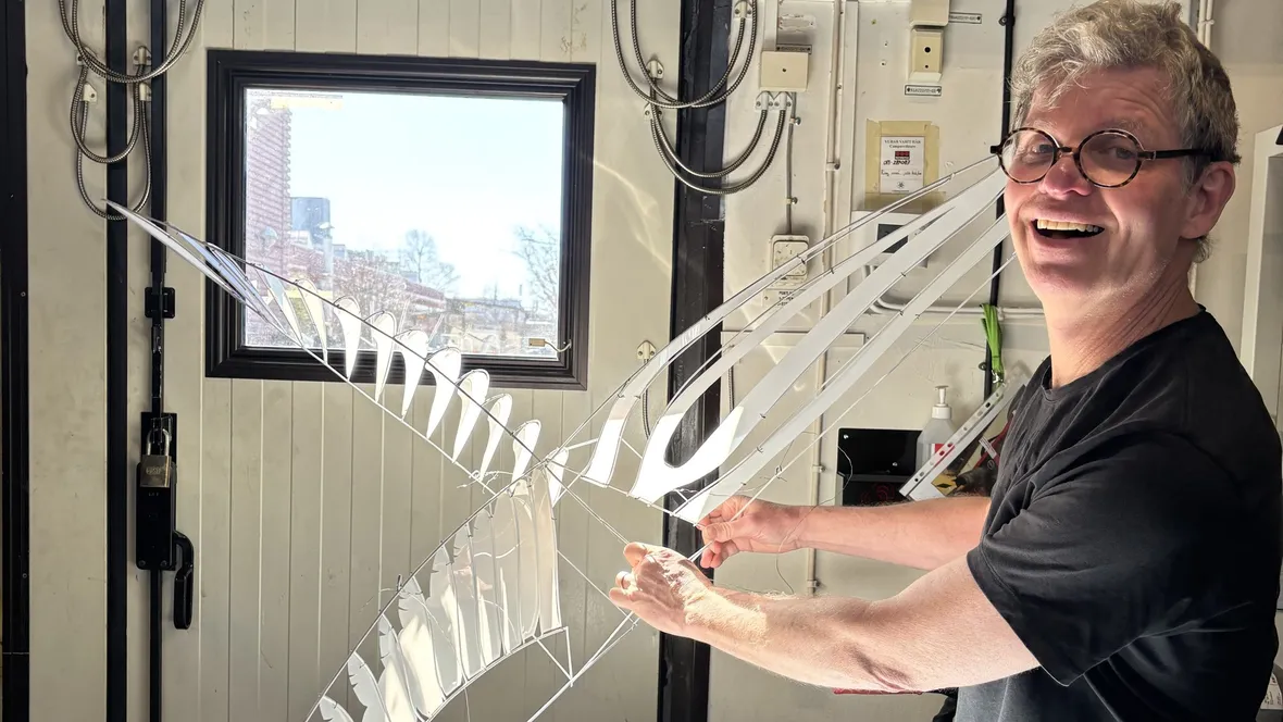 A man is working with his hands