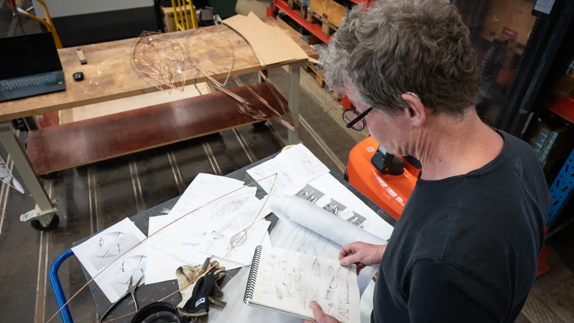 Mats Nåbo with drawings