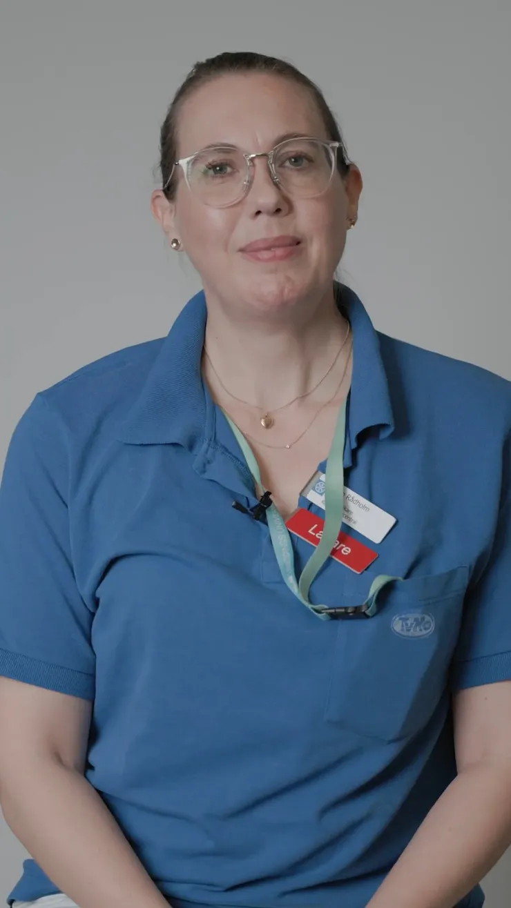 En skärmdump på Karin Rådholm